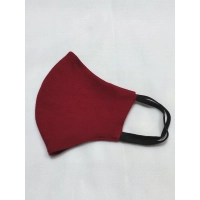 Maska ochronna z bawełny wielorazowego użytku - bordowa